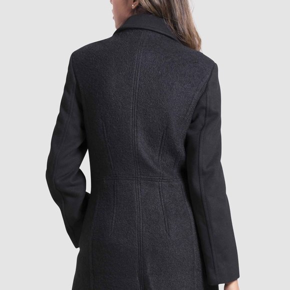 OLGYN Women’s Black Plus Size Coat - Picture 2 of 4